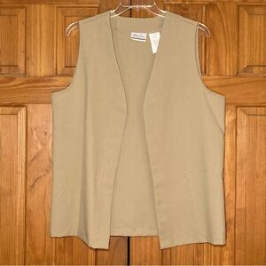 NWOT Vintage 90s Bend Over Open Vest Tan Size L Large